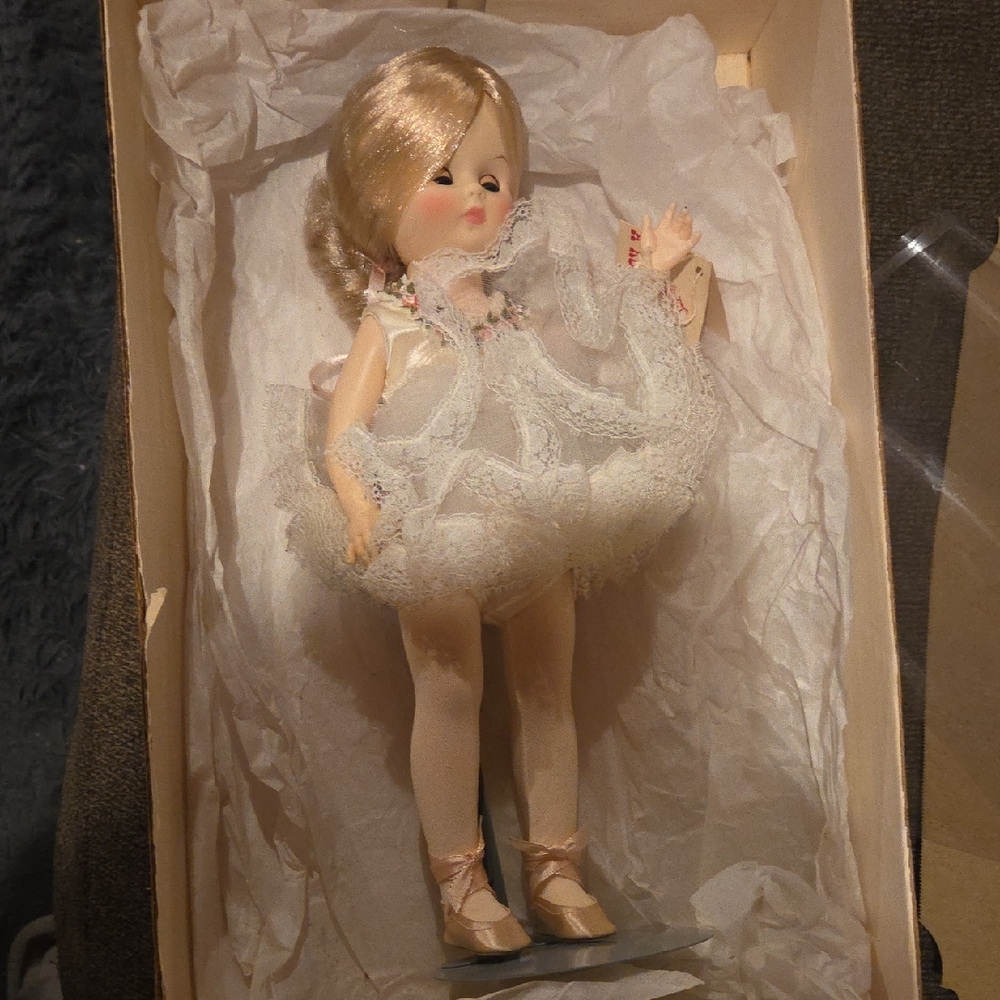 Porcelain Doll in Elegant Lace Dress